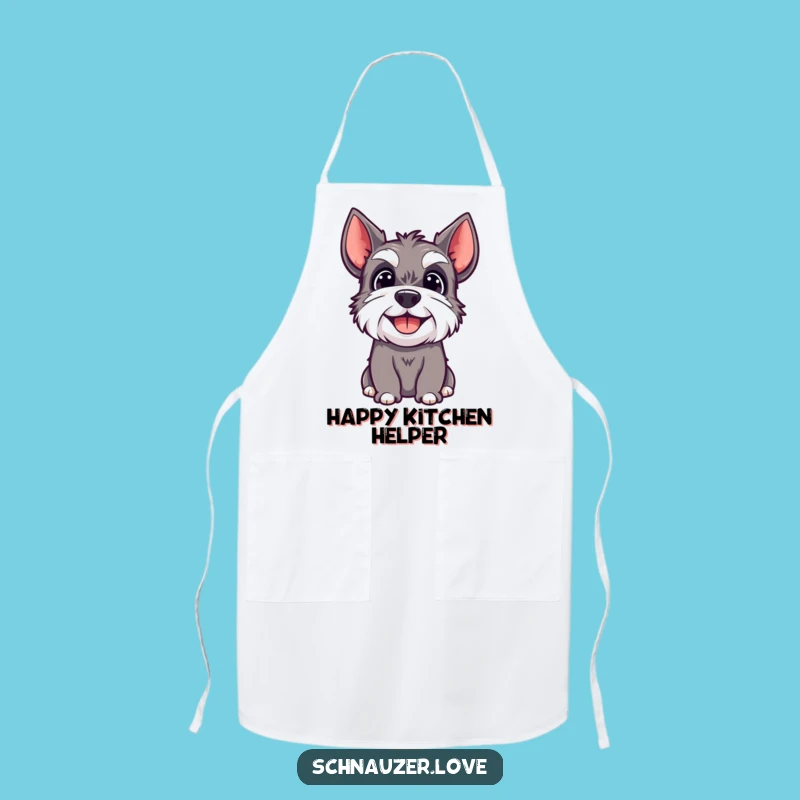 Funny Happy Schnauzer Apron: Cook with Canine Joy and Flair