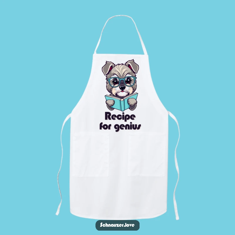 Funny Schnauzer Apron: Scholarly Chef Wear for Dog Lovers