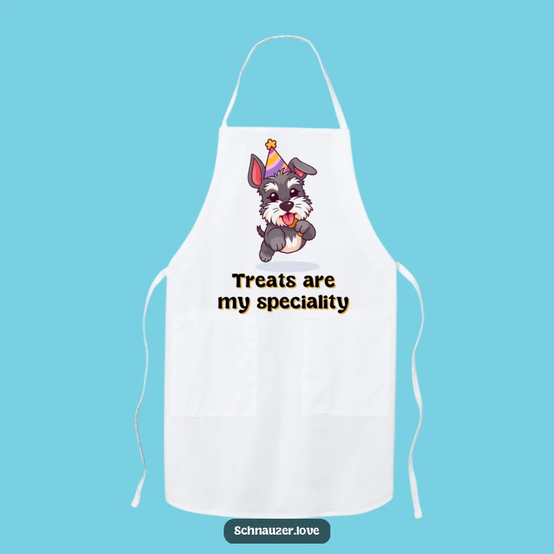 Funny Schnauzer Treat Apron: Cook with Canine Charm!