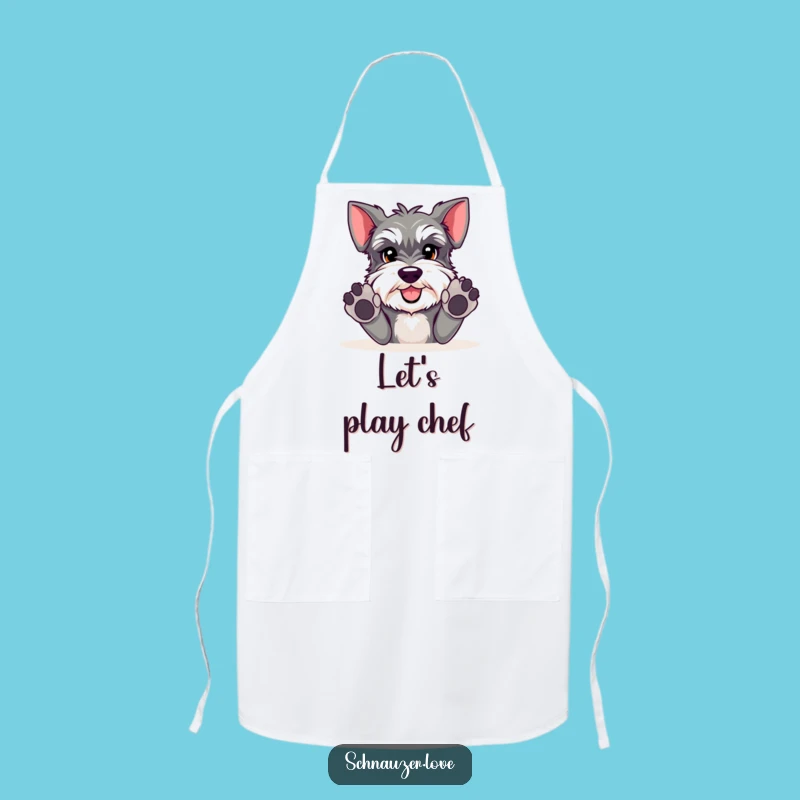 Funny Schnauzer Kitchen Apron - Playful Chef Gift for Schnauzer Loving Home Cooks!