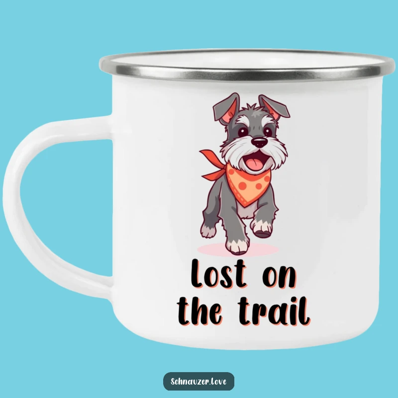 Funny Schnauzer Campfire Mug: Silly Adventures!