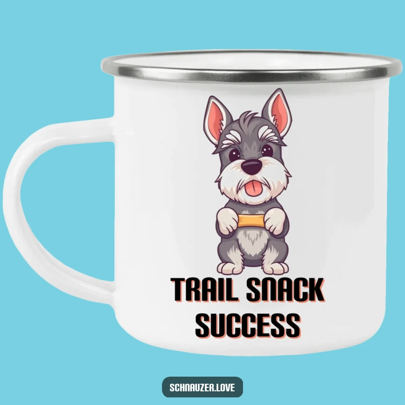 Funny Schnauzer Camping Mug - Rugged & Hilarious Proud Dog Travel Companion