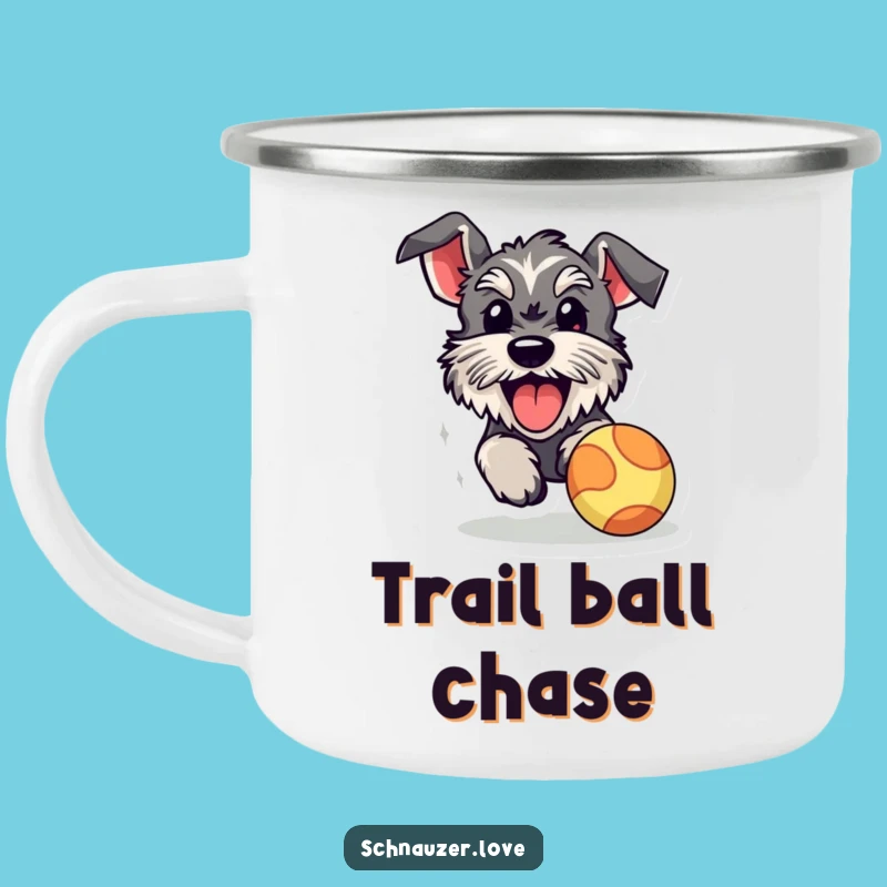 Funny Schnauzer Camping Mug: Durable Energetic Dog Adventure Mug