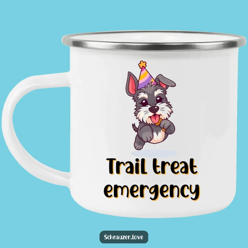 Funny Schnauzer Campfire Mug: Adventure Fuel!