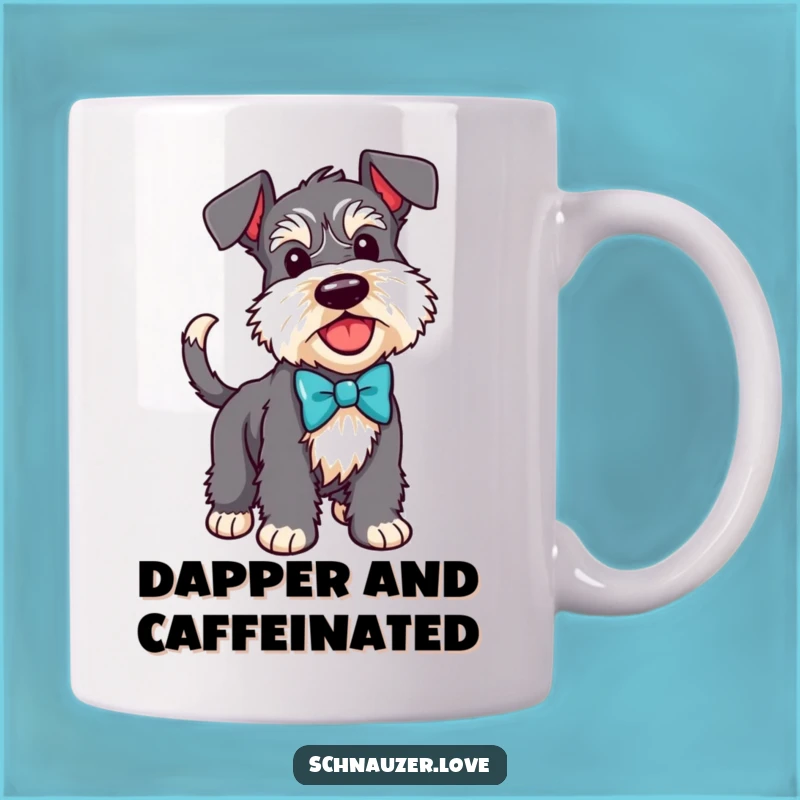 Funny Schnauzer Bow Tie Mug: The Perfect Cheerful Dog Gift!