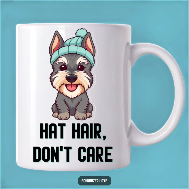 Funny Schnauzer Hat Mug: Cozy Dog Style, Perfect Adorable Funny Gift