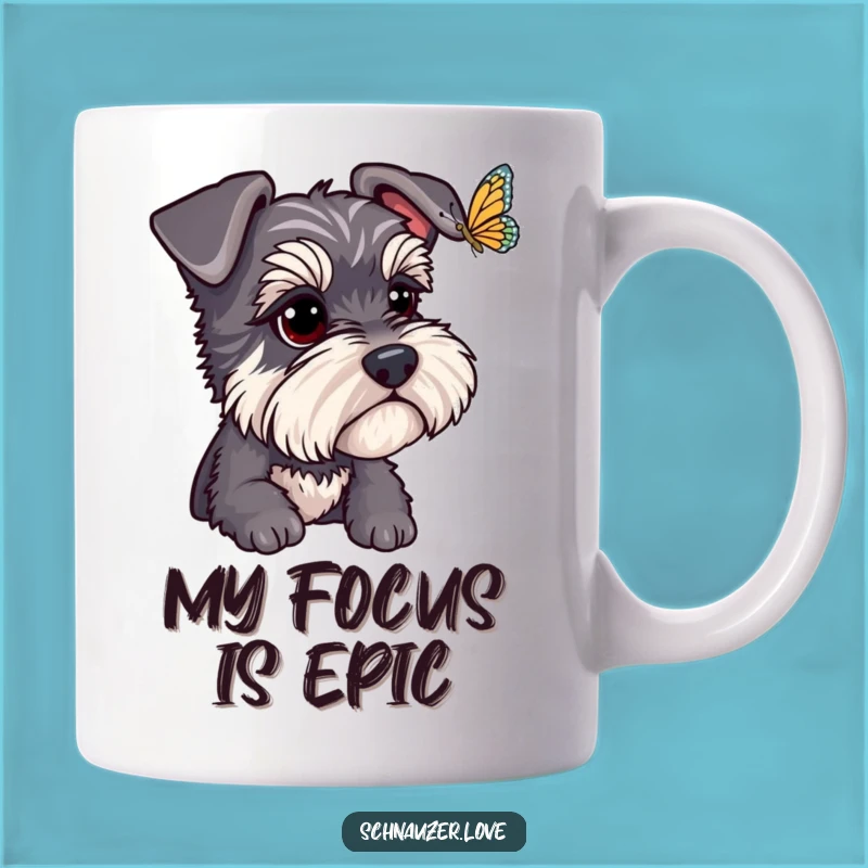Funny Schnauzer Butterfly Watch Mug: Captivating & Hilarious Dog Lover Gift