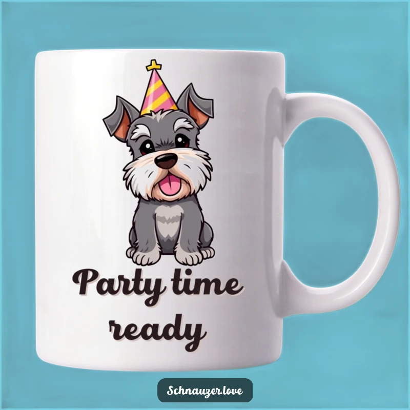 Funny Schnauzer Party Hat Mug: Celebrate in Style with this Hilarious Gift