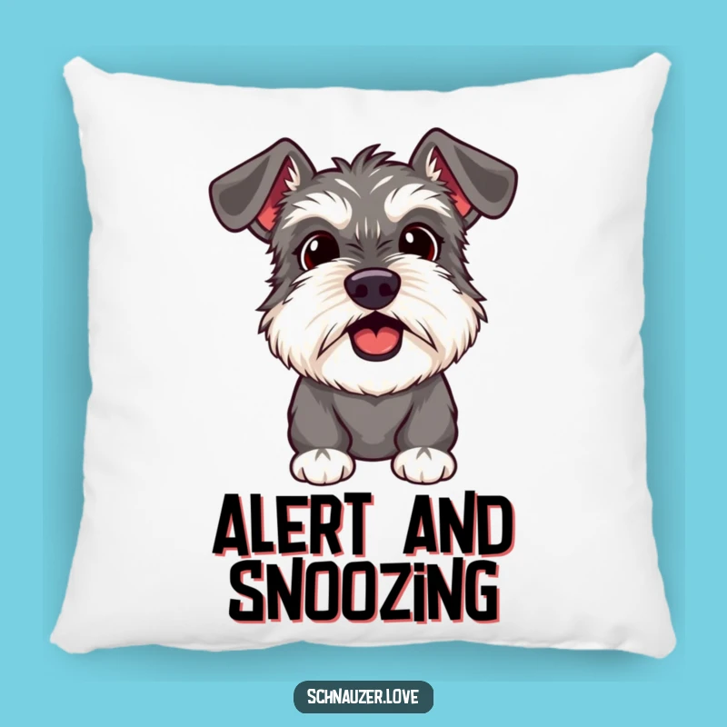 Funny Schnauzer Surprise Pillow: Comfy Dog Reaction, Perfect Accent Funny Gift