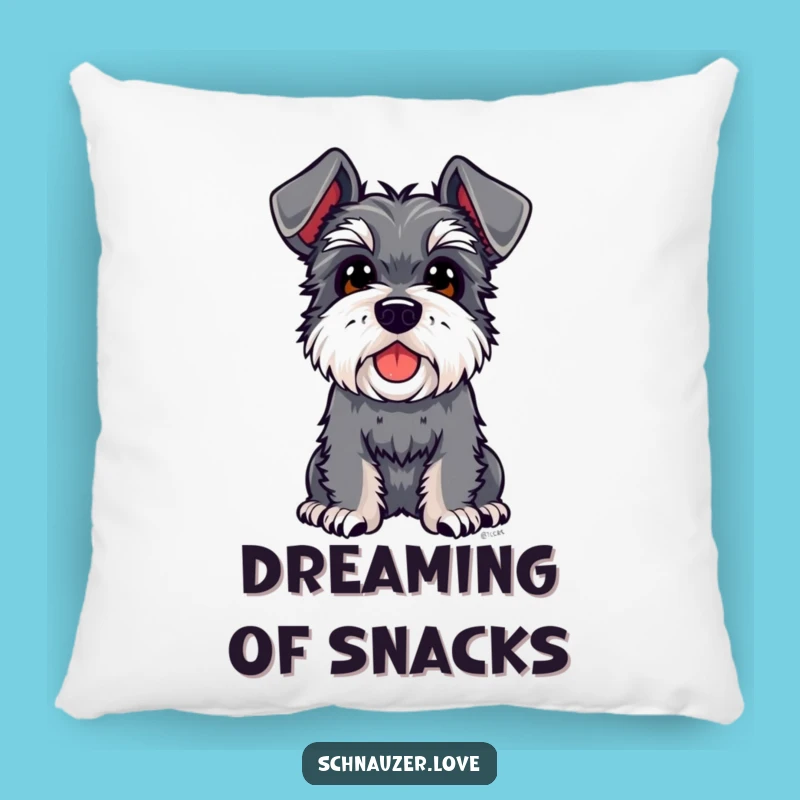 Cozy Funny Schnauzer Floppy Ears Pillow, Curious Decor, Humorous Gift