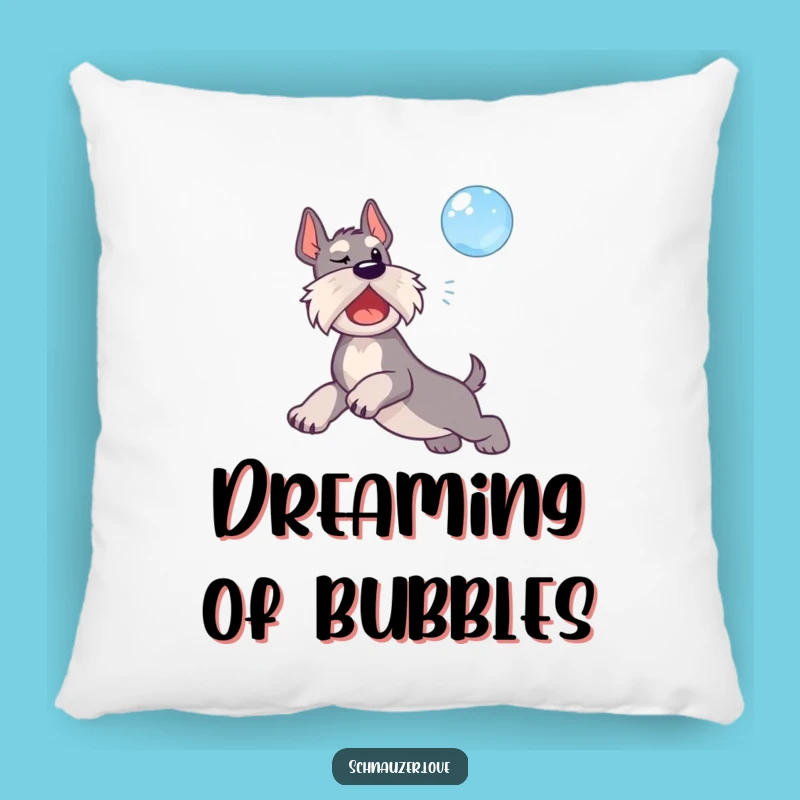 Funny Bubble Schnauzer Pillow: Cozy Comfort with Playful Spirit