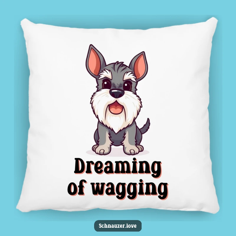 Funny Schnauzer Pillow, Cozy Perky Beard Cushion for Dog Lovers Gift