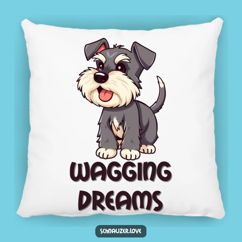 Funny Schnauzer Pillow - Soft & Hilarious Cushion for Wagging Tail Fans