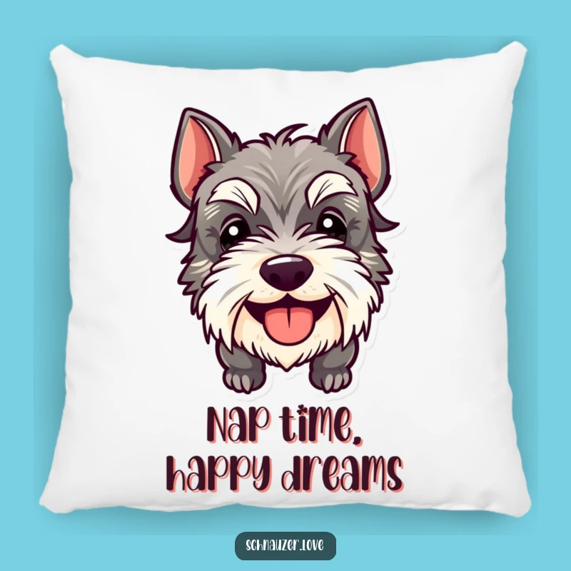 Comfy Schnauzer Tongue Out Pillow: Huggable Humor, A Delightful Funny Gift