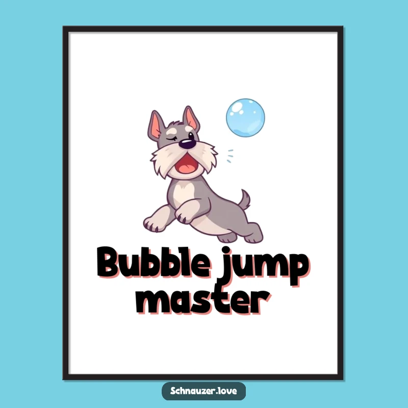 Funny Bubble Schnauzer Digital Art: Instant Playful Decor