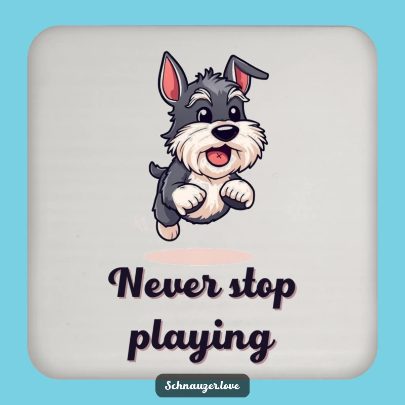 Funny Energetic Schnauzer Coasters - Protect Surfaces with Speed, Great Funny Gift!