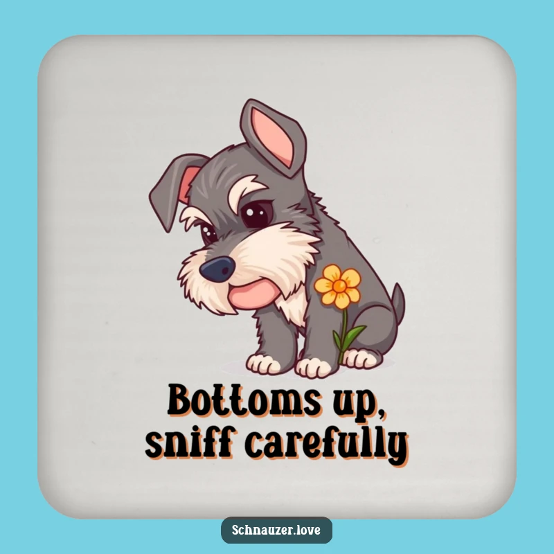Gentle Touch Schnauzer Flower Coaster: Protect Your Surfaces, A Sweet Funny Gift