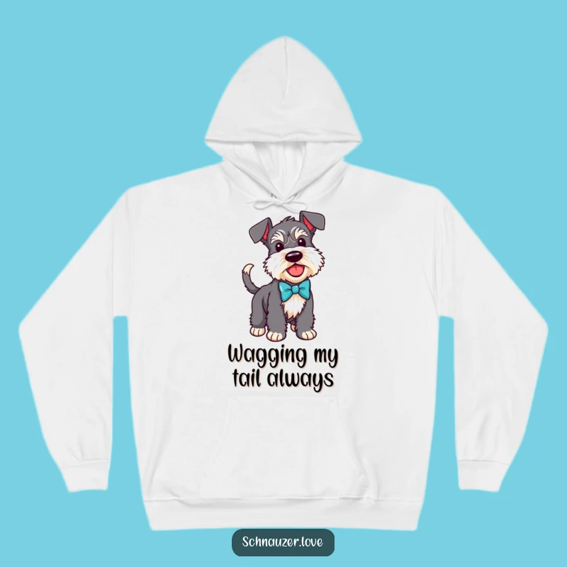 Cozy Funny Schnauzer Bow Tie Hoodie: Stylish and Warm Dog Gift!