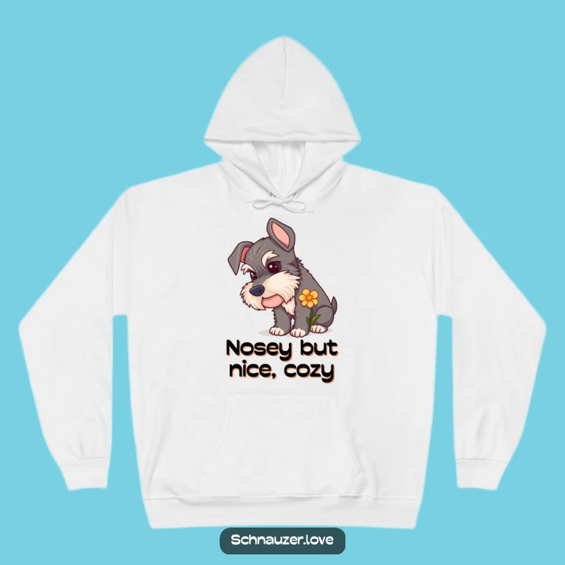 Cozy Schnauzer Flower Hoodie: Warmth for the Curious Soul, A Sweet Funny Gift