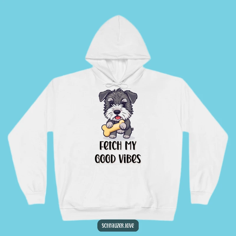 Funny Schnauzer Bone Fetch Hoodie: Cozy Up with This Hilarious Dog Lover's Apparel
