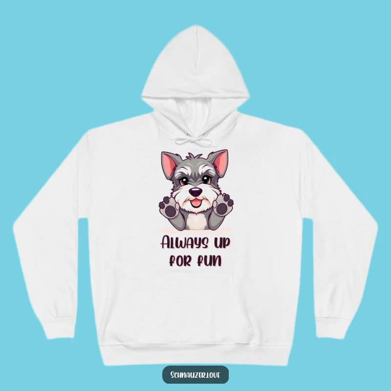 Funny Schnauzer Cozy Hoodie - Warm & Playful Dog Lover Gift for Schnauzer Enthusiasts!