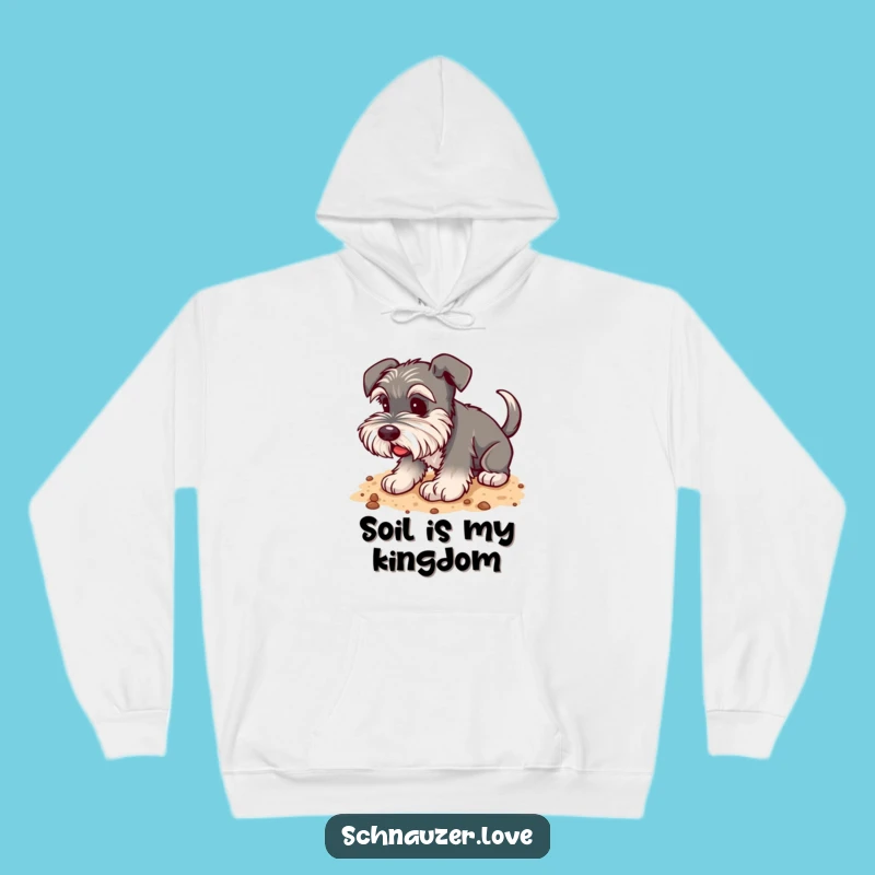 Funny Schnauzer Digging Hoodie: Cozy Happy Dog Sweatshirt, Essential Funny Gift