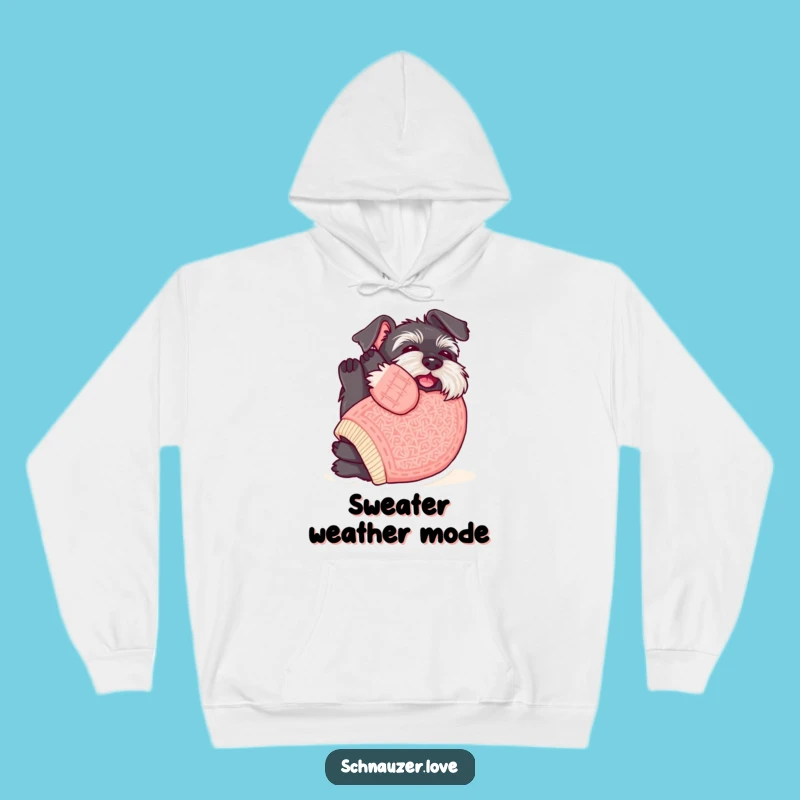 Funny Sweater Schnauzer Belly Rub Hoodie: Cozy Up with Canine Affection and Humor
