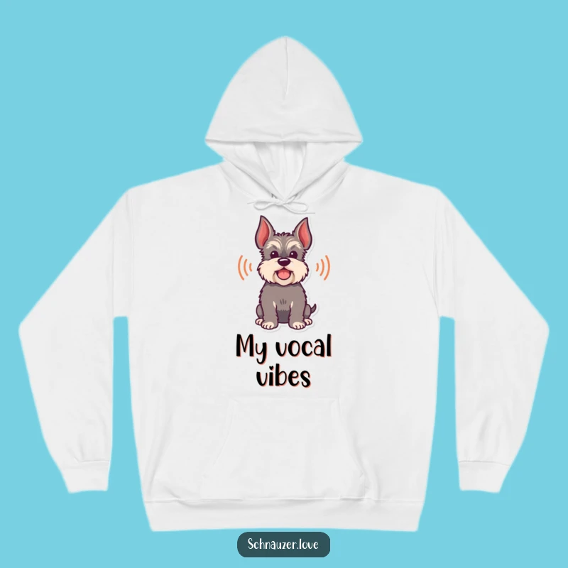 Funny Schnauzer Hoodie, Cozy Bark Sound Wave Sweatshirt Gift