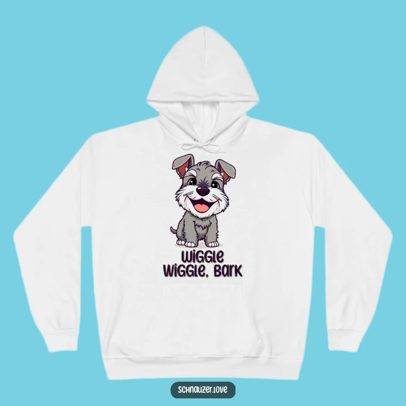 Funny Schnauzer Grin Hoodie: Shaking Dog Comfort Gift