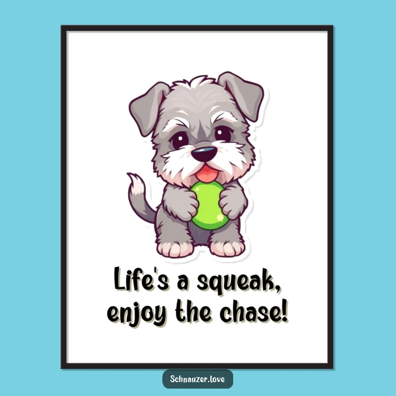Free Printable Funny Schnauzer Dog Lover Wall Art - Whimsical Pet Downloadable Decor