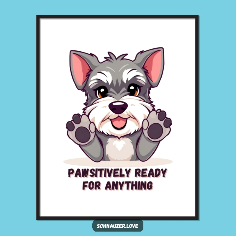 Free Printable Schnauzer Wall Art: Playful Doggo Funny Downloadable Decor