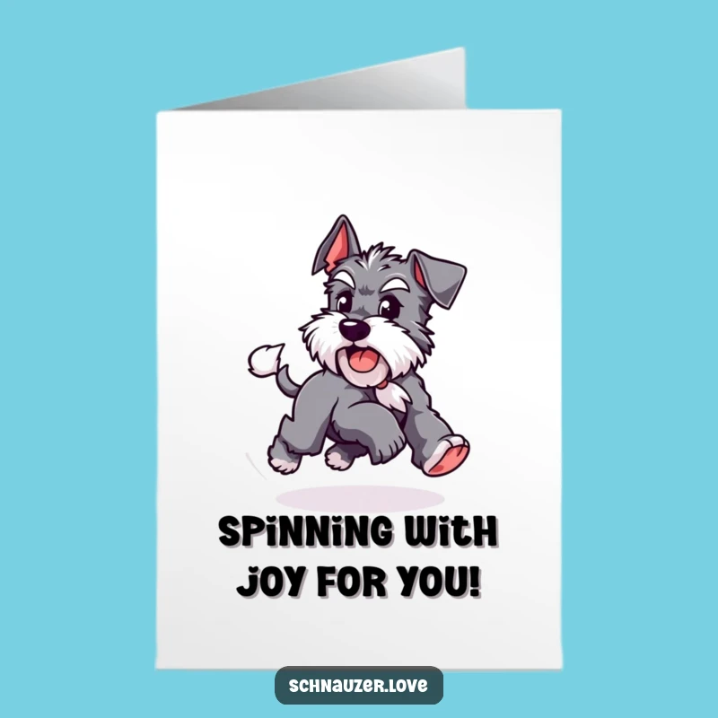 Free Printable Funny Schnauzer Congrats Card - Energetic Dog Downloadable Surprise