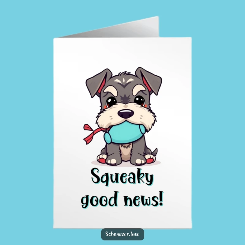 Free Printable Schnauzer Congrats Card: Toy Dog, Ideal Funny Downloadable Gift