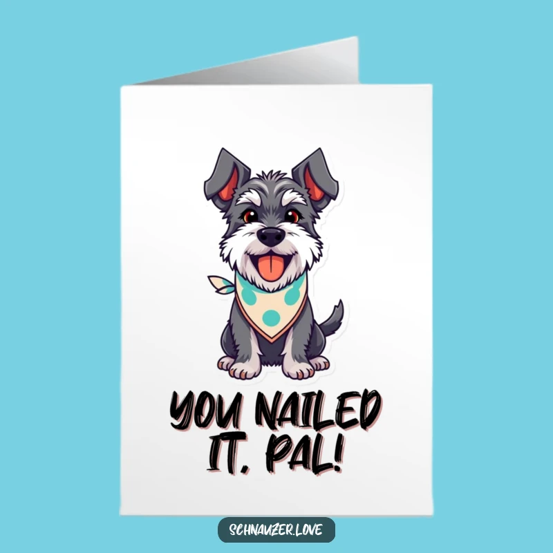 Free Printable Schnauzer Congratulations Card: Funny Dog Download, Print at Home Surprise!