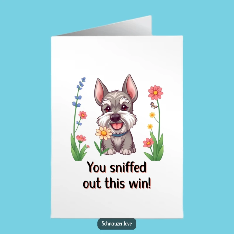 Schnauzer Congratulations Card: Free Printable for New Job, Baby, or Achievement