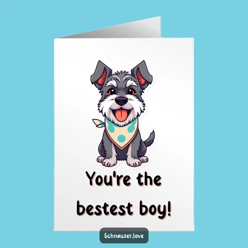 Free Printable Schnauzer Thank You Card: Cute Dog Download, Print at Home Gratitude!