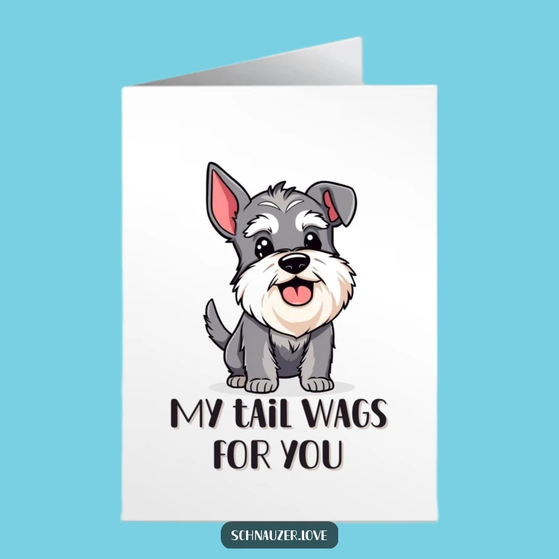 Happy Schnauzer Thank You Card Free Printable: Wagging Tail Gratitude