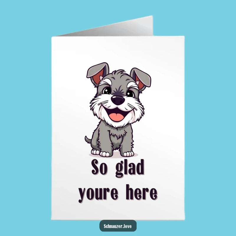 Free Printable Schnauzer Thank You Card: Happy Shake Downloadable