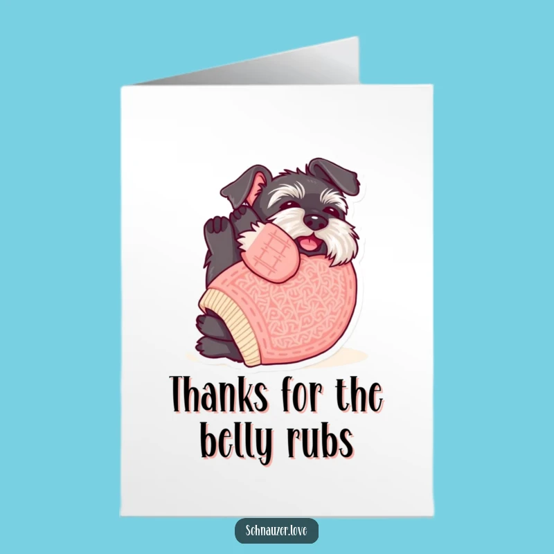 Sweet Schnauzer Thank You Card Free Printable: Sweater Dog Gratitude