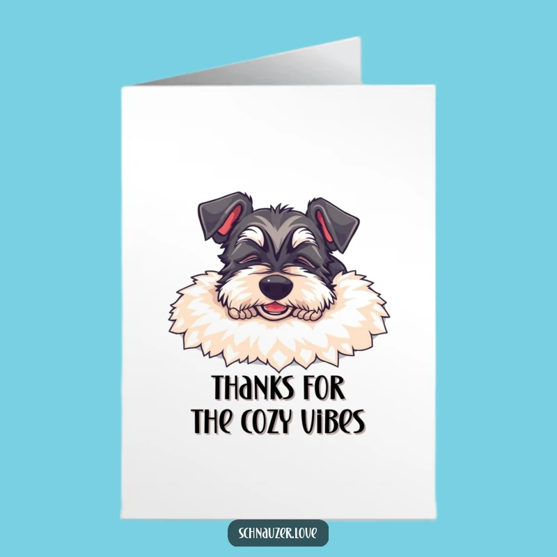 Thank You Schnauzer Card Free Printable: Express Gratitude with a Snoozing Doggy Downloadable Greeting