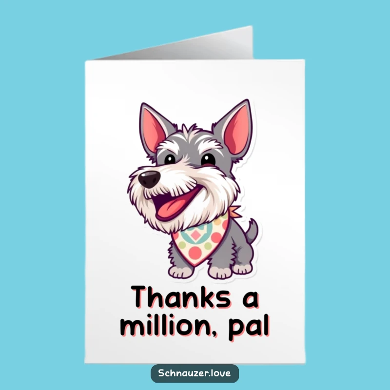 Free Printable Schnauzer Thank You Card: Bandana Bark Downloadable