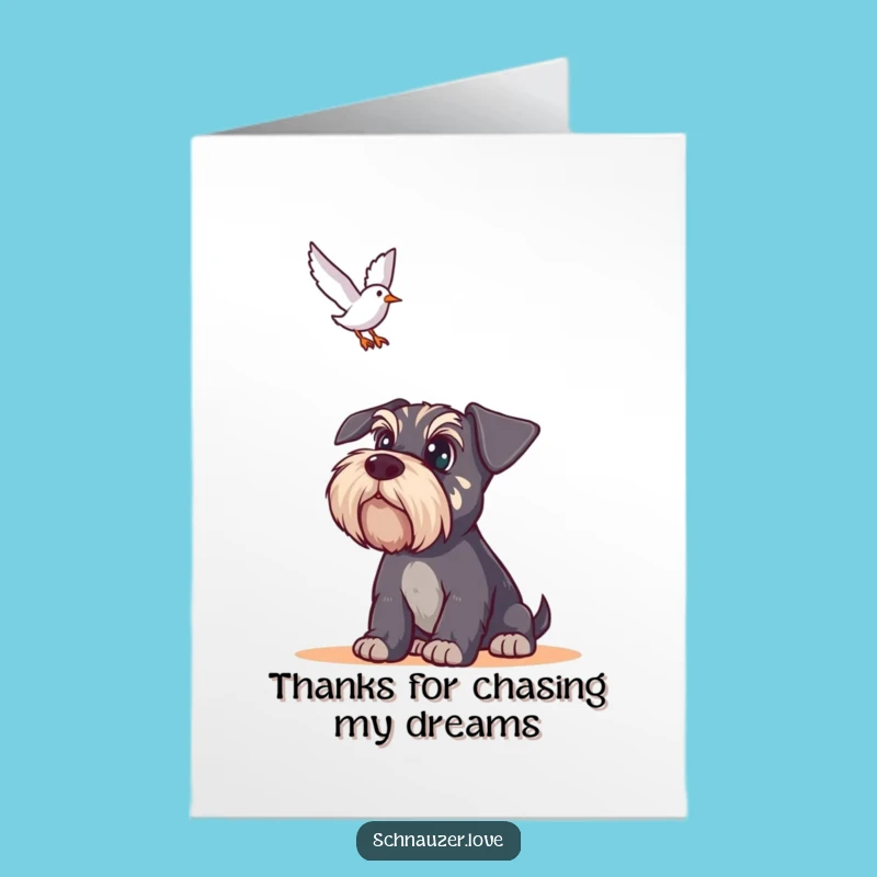Thank You Schnauzer Card Free Printable: Express Gratitude with an Alert Doggy Downloadable Greeting
