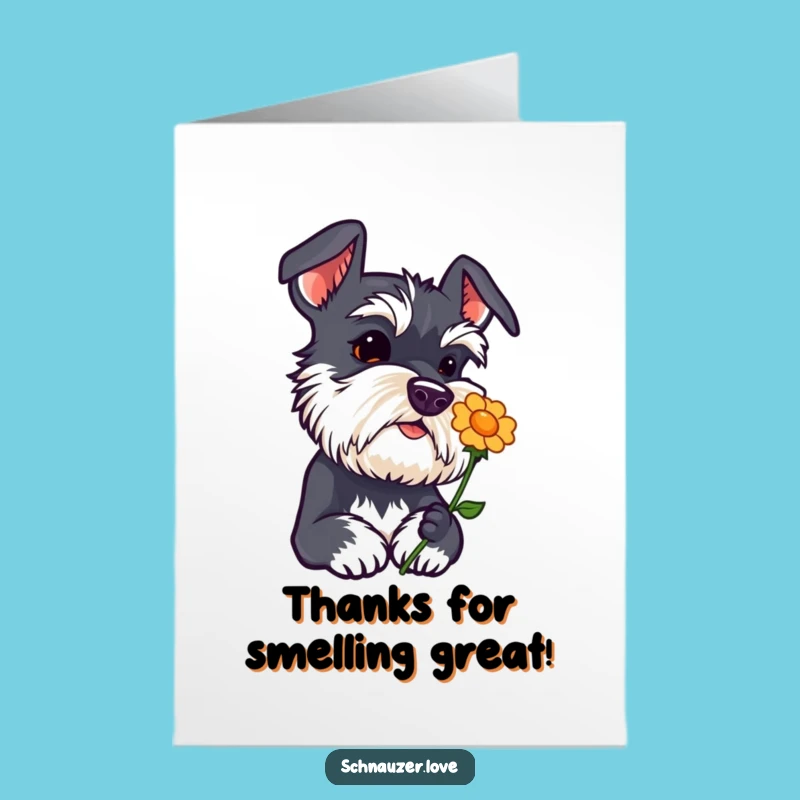 Curious Schnauzer Free Printable Thank You Card - Adorable Downloadable Gift