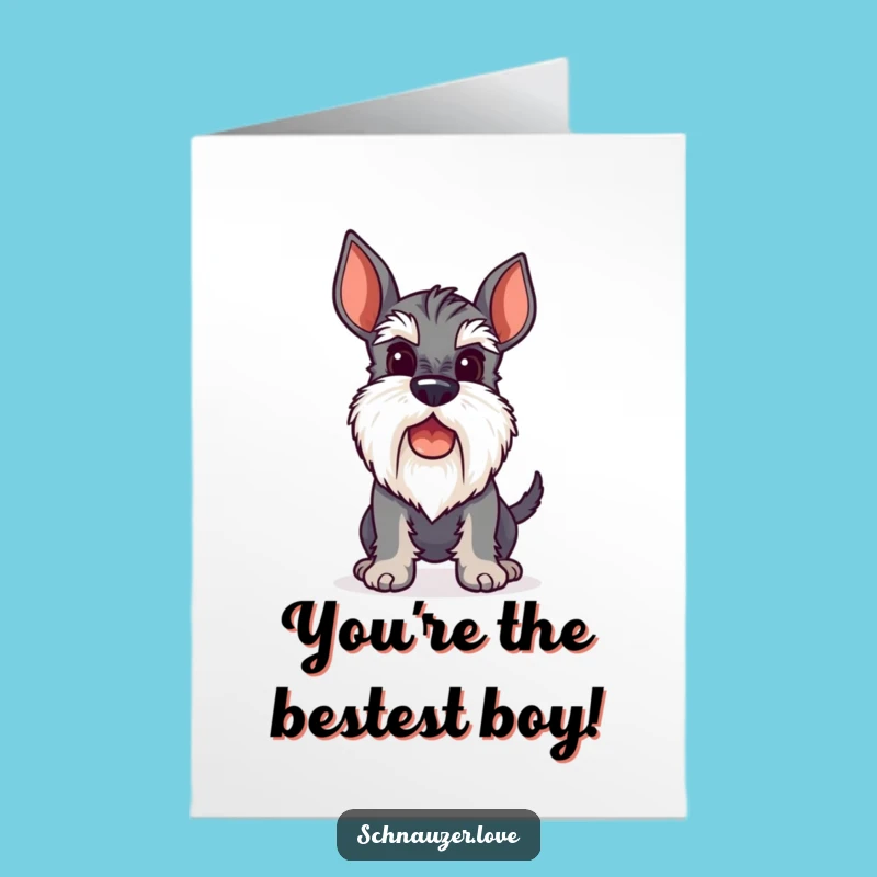 Free Printable Thank You Card: Funny Schnauzer Wag Downloadable Gift