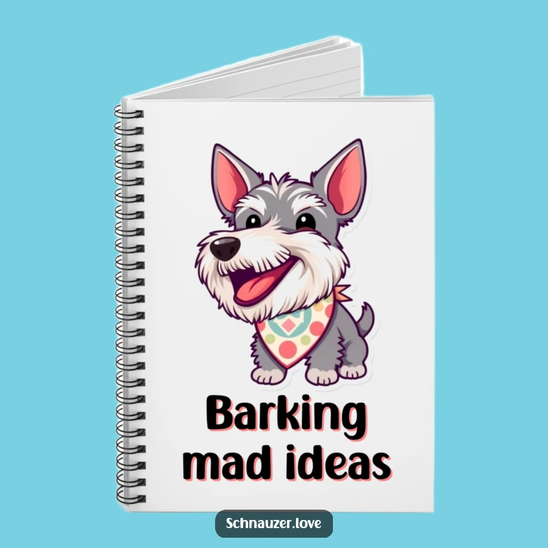 Funny Schnauzer Bandana Notebook: Barking Dog Journal Gift