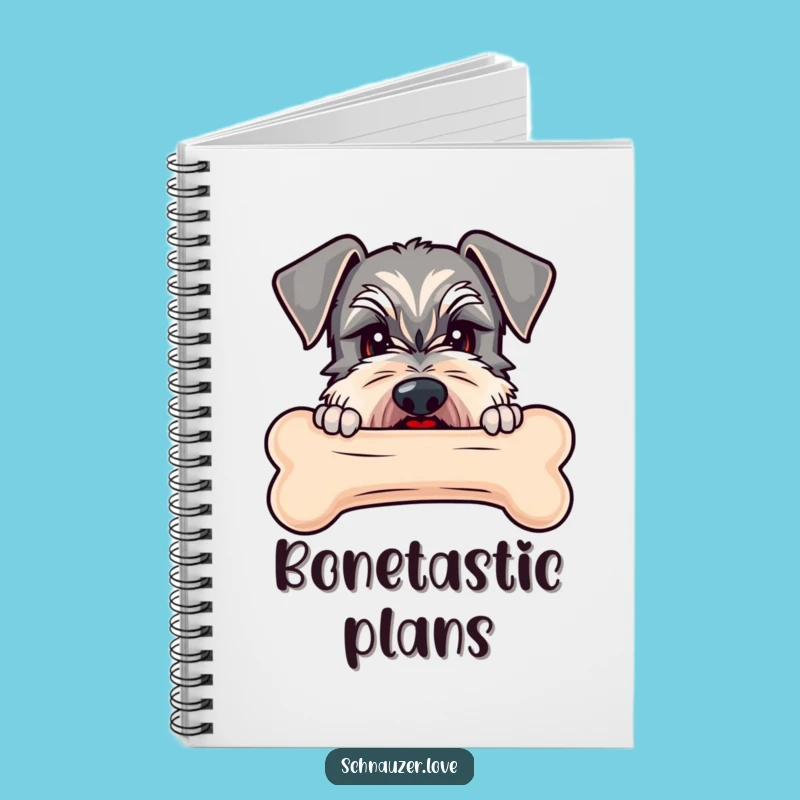 Funny Schnauzer Bone Notebook - Humorous Dog Journal for Schnauzer Fans & Treat Lovers!
