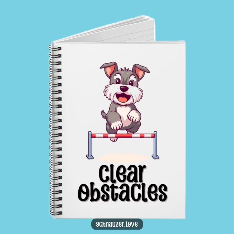 Funny Schnauzer Notebook: Active Jumper, Perfect Journal for Goals