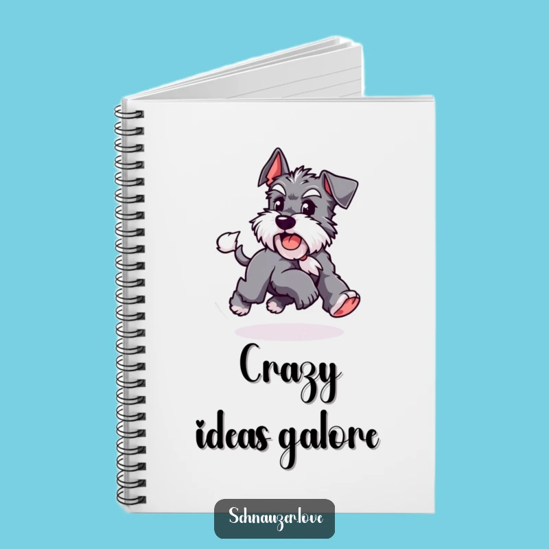 Funny Schnauzer Tail Notebook: Journaling Playful Dog Chasing Tail, Humorous Pet Gift