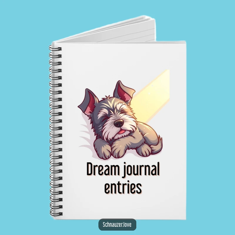 Funny Contented Schnauzer Notebook - Jot Down Peaceful Thoughts, Ideal Funny Gift!