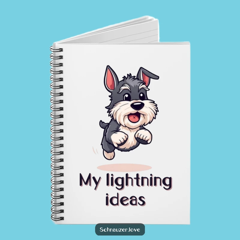 Funny Energetic Schnauzer Notebook - Jot Down Fast Ideas, Ideal Funny Gift!